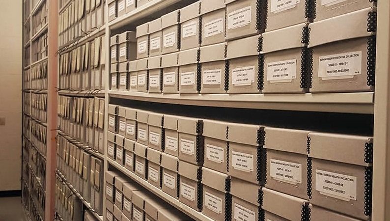 LIBRARY SHELVING SHOWCASES FOR BERTRAND RUSSELL ARCHIVES STORAGE